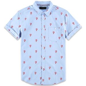 21 Men Lobster Button Down Shirt